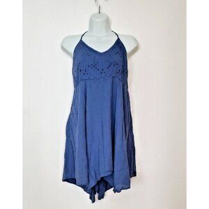 Abercrombie & Fitch Slate Blue Size S Boho Festival Dress Pockets